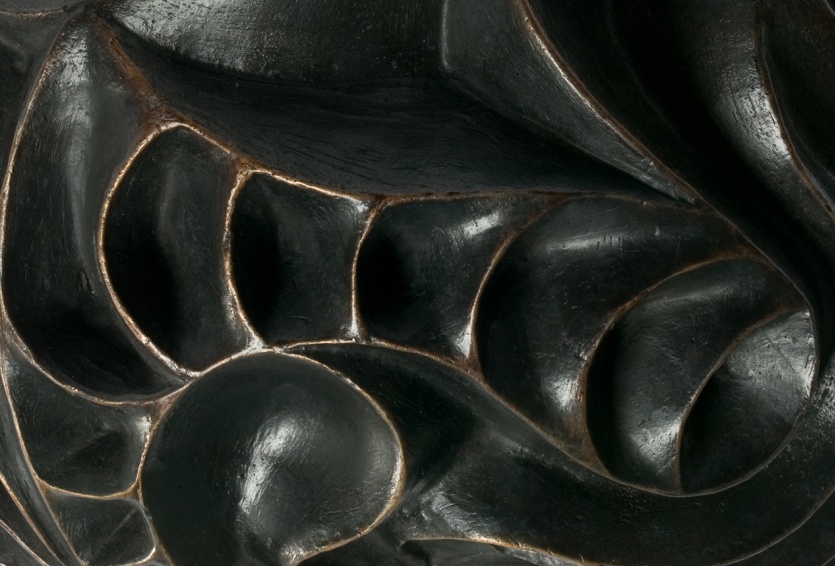 Up close of bronze carving 